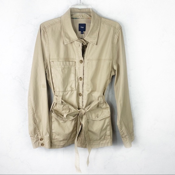 [Gap] Tan Button Down Utility Jacket